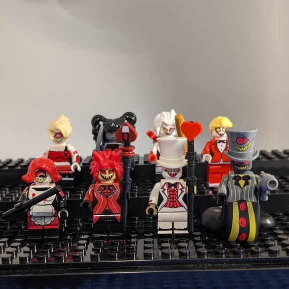 8 Minifigures- Hazbin Hotel Lego Compatible Minifigures with Accessories New! - Picture 1 of 9